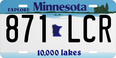 MN license plate 871LCR
