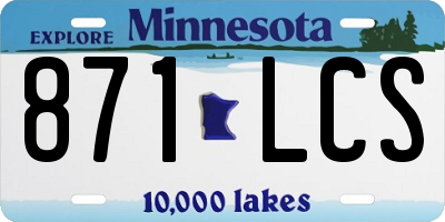 MN license plate 871LCS