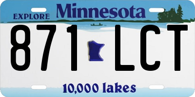 MN license plate 871LCT