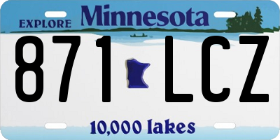 MN license plate 871LCZ