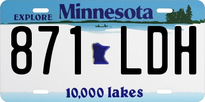 MN license plate 871LDH