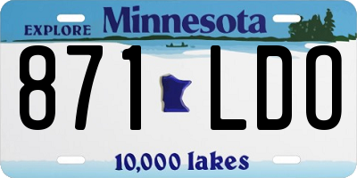 MN license plate 871LDO