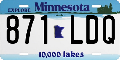 MN license plate 871LDQ