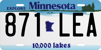 MN license plate 871LEA