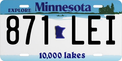 MN license plate 871LEI