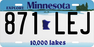 MN license plate 871LEJ