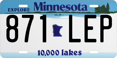 MN license plate 871LEP