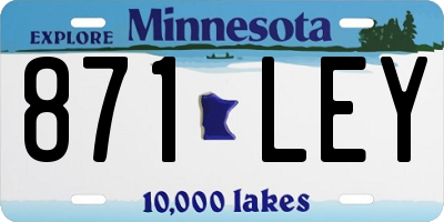 MN license plate 871LEY