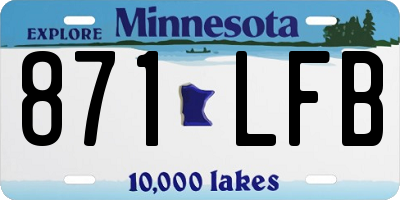 MN license plate 871LFB