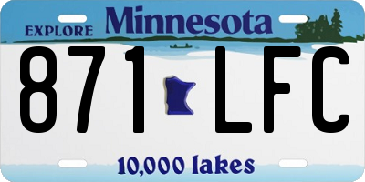 MN license plate 871LFC
