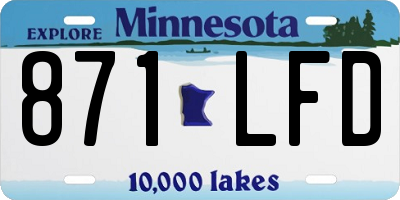 MN license plate 871LFD