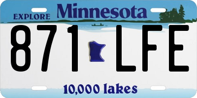 MN license plate 871LFE