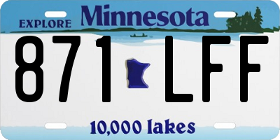MN license plate 871LFF