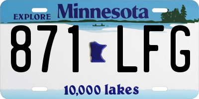 MN license plate 871LFG
