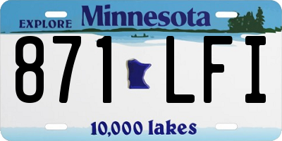 MN license plate 871LFI