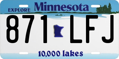 MN license plate 871LFJ