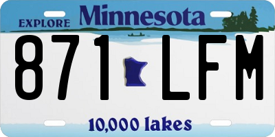 MN license plate 871LFM
