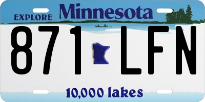 MN license plate 871LFN