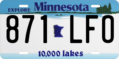 MN license plate 871LFO