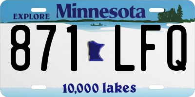 MN license plate 871LFQ
