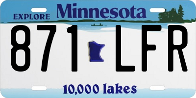 MN license plate 871LFR