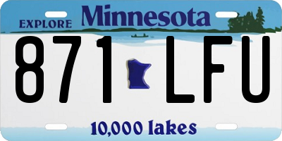 MN license plate 871LFU