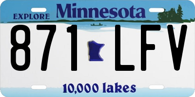 MN license plate 871LFV
