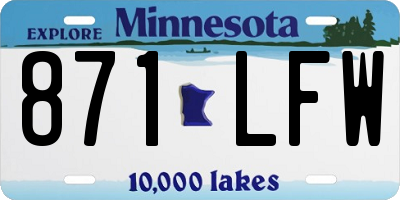 MN license plate 871LFW