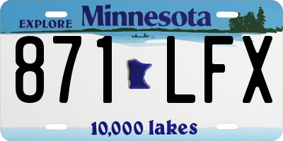 MN license plate 871LFX