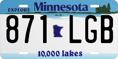 MN license plate 871LGB