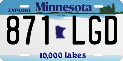 MN license plate 871LGD