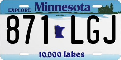 MN license plate 871LGJ