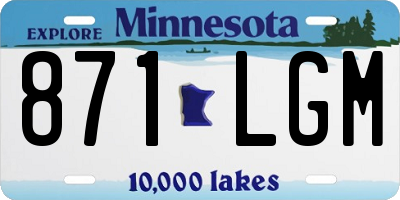 MN license plate 871LGM