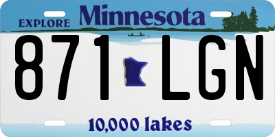 MN license plate 871LGN