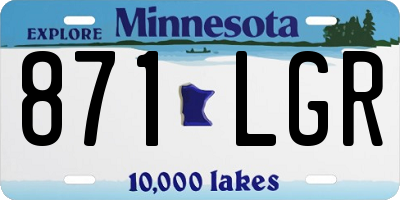 MN license plate 871LGR