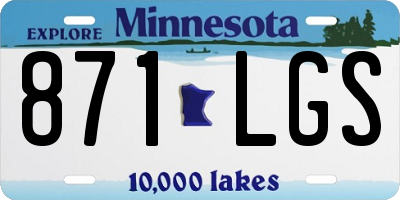 MN license plate 871LGS