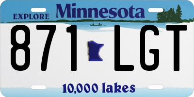 MN license plate 871LGT