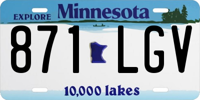 MN license plate 871LGV