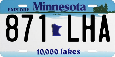 MN license plate 871LHA