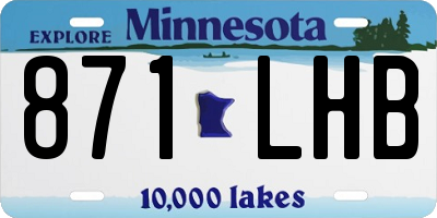 MN license plate 871LHB