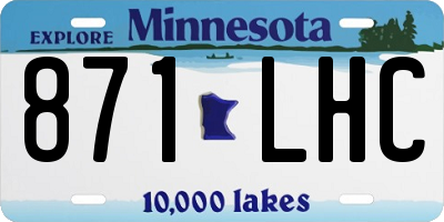 MN license plate 871LHC