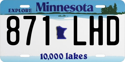 MN license plate 871LHD
