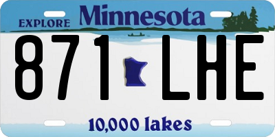 MN license plate 871LHE