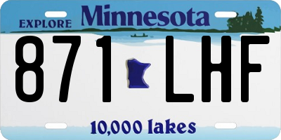 MN license plate 871LHF