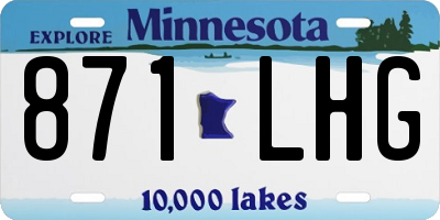 MN license plate 871LHG