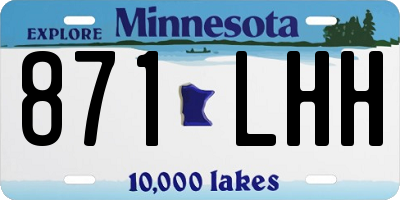 MN license plate 871LHH