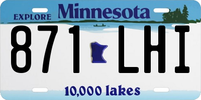 MN license plate 871LHI