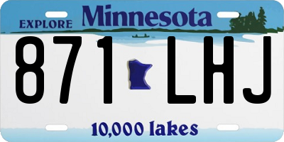 MN license plate 871LHJ