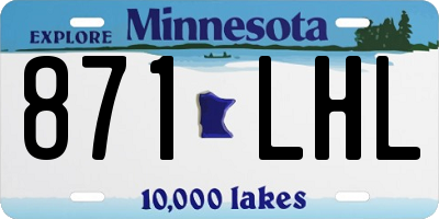 MN license plate 871LHL