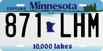 MN license plate 871LHM